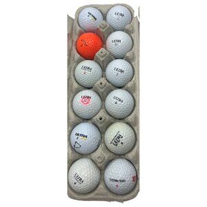 12 Pre-Owned Golf Balls Ultra Assorted With Bright Orange Ball Included 105e